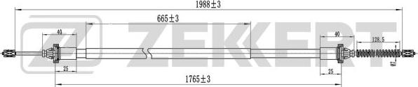 Zekkert BZ-1212 - Cavo comando, Freno stazionamento autozon.pro