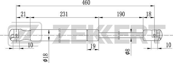 Zekkert GF-1409 - Ammortizzatore pneumatico, Cofano motore autozon.pro