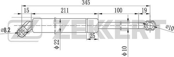 Zekkert GF-1424 - Ammortizatore pneumatico, Cofano bagagli / vano carico autozon.pro