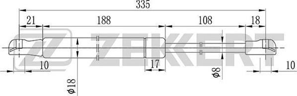 Zekkert GF-1423 - Ammortizzatore pneumatico, Cofano motore autozon.pro