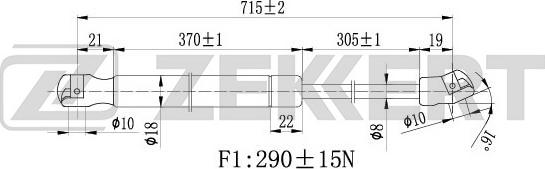 Zekkert GF-1646 - Ammortizzatore pneumatico, Cofano motore autozon.pro