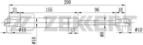 Zekkert GF-1679 - Ammortizzatore pneumatico, Cofano motore autozon.pro