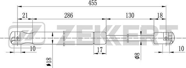 Zekkert GF-1093 - Ammortizatore pneumatico, Cofano bagagli / vano carico autozon.pro