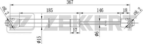 Zekkert GF-1005 - Ammortizzatore pneumatico, Cofano motore autozon.pro