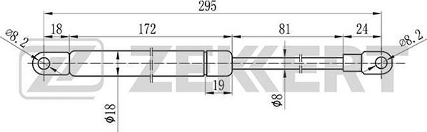 Zekkert GF-1002 - Ammortizatore pneumatico, Cofano bagagli / vano carico autozon.pro