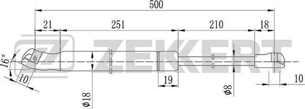 Zekkert GF-1180 - Ammortizzatore pneumatico, Cofano motore autozon.pro