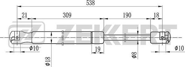 Zekkert GF-1132 - Ammortizzatore pneumatico, Cofano motore autozon.pro