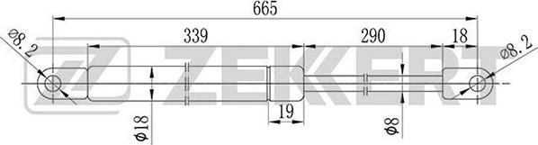 Zekkert GF-1127 - Ammortizzatore pneumatico, Cofano motore autozon.pro