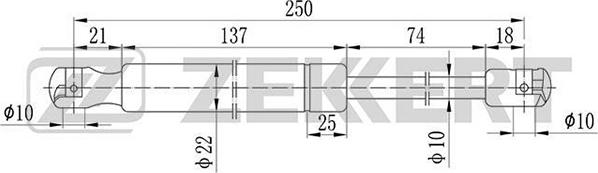 Zekkert GF-1719 - Ammortizzatore pneumatico, Cofano motore autozon.pro