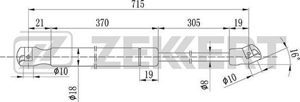 Zekkert GF-1730 - Ammortizzatore pneumatico, Cofano motore autozon.pro