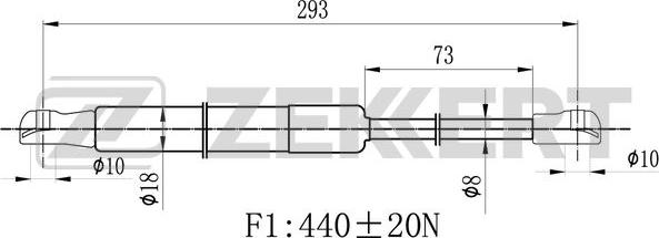 Zekkert GF-2494 - Ammortizatore pneumatico, Cofano bagagli / vano carico autozon.pro