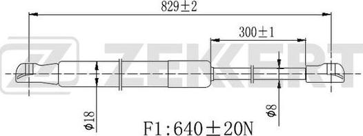 Zekkert GF-2446 - Ammortizatore pneumatico, Cofano bagagli / vano carico autozon.pro