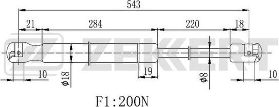 Zekkert GF-2456 - Ammortizzatore pneumatico,Lunotto posteriore autozon.pro