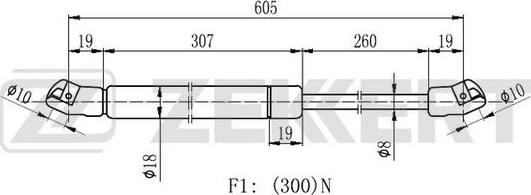 Zekkert GF-2453 - Ammortizatore pneumatico, Cofano bagagli / vano carico autozon.pro