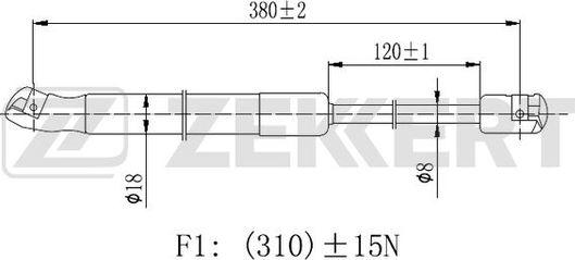 Zekkert GF-2452 - Ammortizzatore pneumatico, Cofano motore autozon.pro