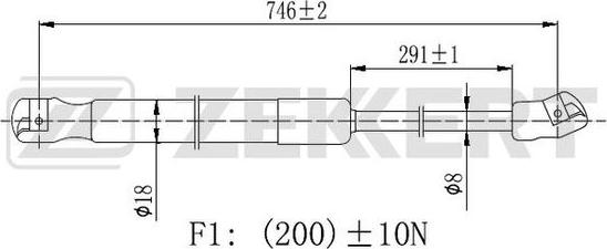 Zekkert GF-2439 - Ammortizzatore pneumatico, Cofano motore autozon.pro