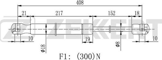 Zekkert GF-2436 - Ammortizatore pneumatico, Cofano bagagli / vano carico autozon.pro