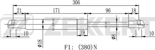 Zekkert GF-2438 - Ammortizzatore pneumatico, Cofano motore autozon.pro