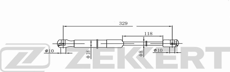 Zekkert GF-2578 - Ammortizzatore pneumatico, Cofano motore autozon.pro