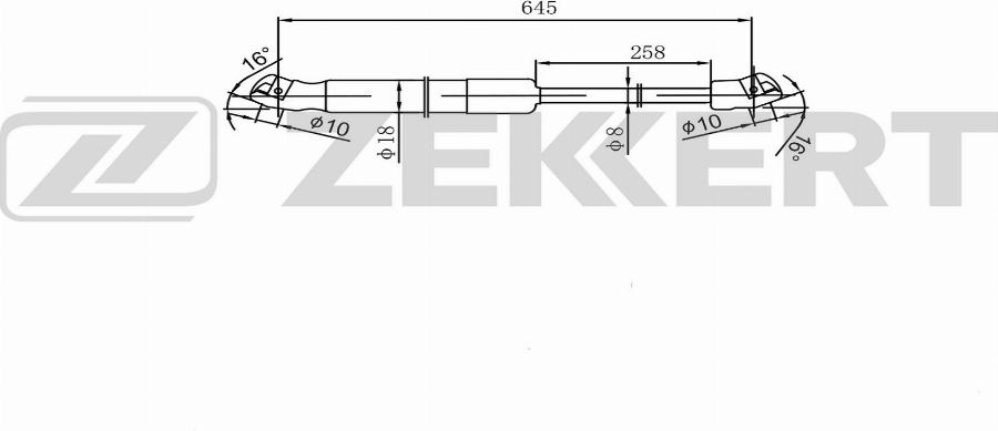 Zekkert GF-2605 - Ammortizatore pneumatico, Cofano bagagli / vano carico autozon.pro