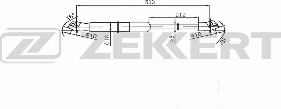 Zekkert GF-2606 - Ammortizatore pneumatico, Cofano bagagli / vano carico autozon.pro