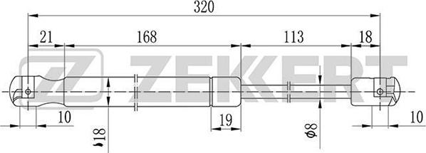 Zekkert GF-2084 - Ammortizzatore pneumatico, Cofano motore autozon.pro