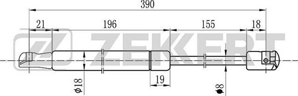 Zekkert GF-2088 - Ammortizzatore pneumatico, Cofano motore autozon.pro