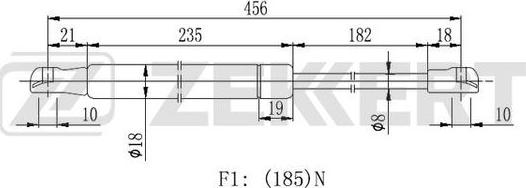 Zekkert GF-2199 - Ammortizzatore pneumatico, Cofano motore autozon.pro