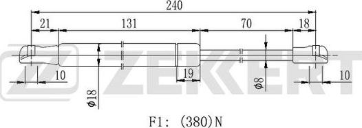 Zekkert GF-2143 - Ammortizzatore pneumatico, Cofano motore autozon.pro