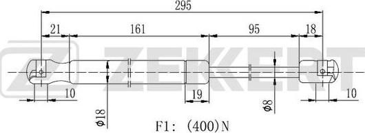 Zekkert GF-2108 - Ammortizzatore pneumatico, Cofano motore autozon.pro