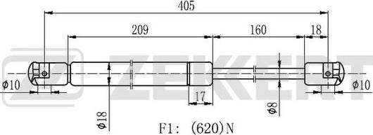 Zekkert GF-2139 - Ammortizatore pneumatico, Cofano bagagli / vano carico autozon.pro