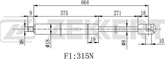 Zekkert GF-2329 - Ammortizzatore pneumatico, Cofano motore autozon.pro