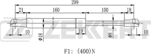 Zekkert GF-2211 - Ammortizzatore pneumatico, Cofano motore autozon.pro