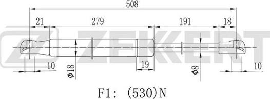 Zekkert GF-2236 - Ammortizatore pneumatico, Cofano bagagli / vano carico autozon.pro