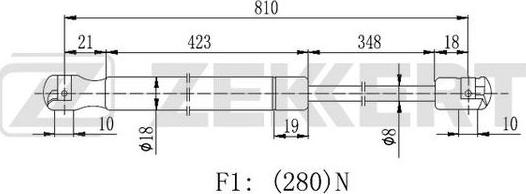 Zekkert GF-2222 - Ammortizzatore pneumatico, Cofano motore autozon.pro