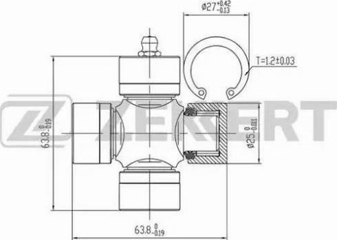 Zekkert KG-1077 - Giunto, Albero longitudinale autozon.pro