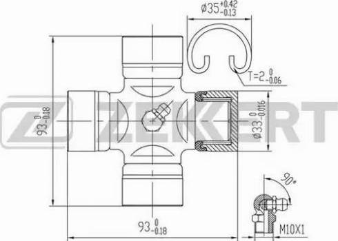 Zekkert KG-1117 - Giunto, Albero longitudinale autozon.pro