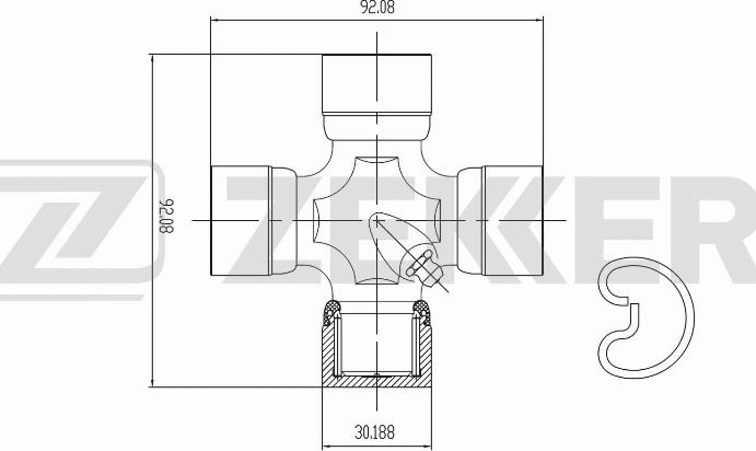 Zekkert KG-1137 - Giunto, Albero longitudinale autozon.pro