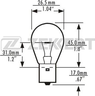 Zekkert LP-1083 - Lampadina, Indicatore direzione autozon.pro