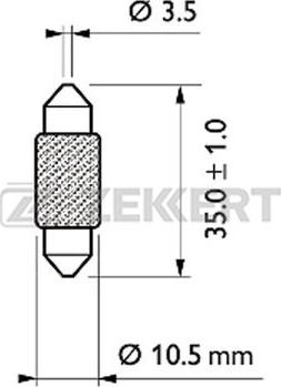 Zekkert LP-1033 - Lampadina, Luce abitacolo autozon.pro