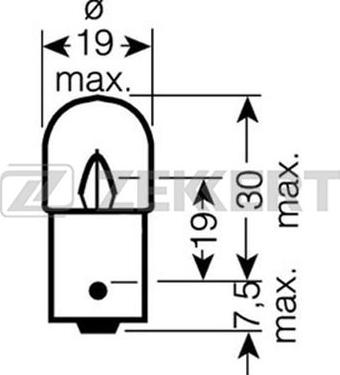 Zekkert LP-1077 - Lampadina, Luce targa autozon.pro