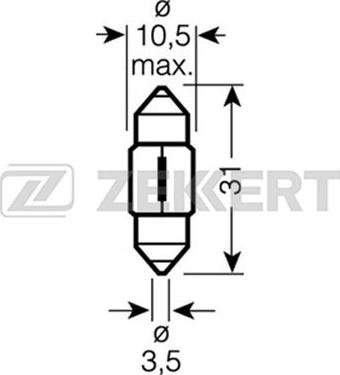 Zekkert LP-1106 - Lampadina, Luce abitacolo autozon.pro