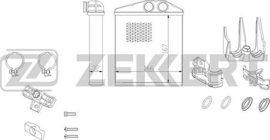 Zekkert MK-5096 - Scambiatore calore, Riscaldamento abitacolo autozon.pro