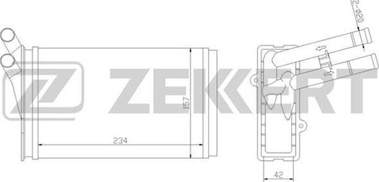 Zekkert MK-5009 - Scambiatore calore, Riscaldamento abitacolo autozon.pro