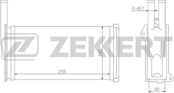 Zekkert MK-5002 - Scambiatore calore, Riscaldamento abitacolo autozon.pro