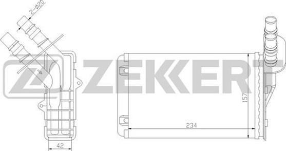 Zekkert MK-5019 - Scambiatore calore, Riscaldamento abitacolo autozon.pro