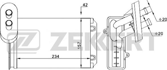 Zekkert MK-5014 - Scambiatore calore, Riscaldamento abitacolo autozon.pro