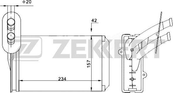 Zekkert MK-5013 - Scambiatore calore, Riscaldamento abitacolo autozon.pro