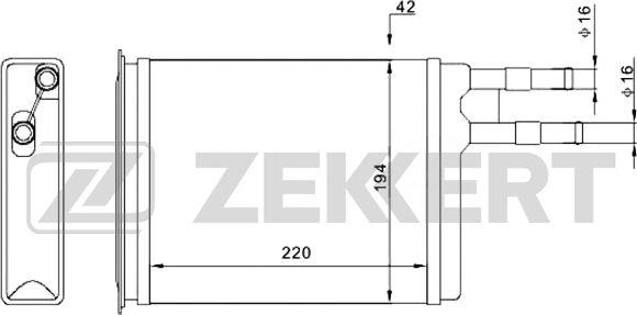 Zekkert MK-5026 - Scambiatore calore, Riscaldamento abitacolo autozon.pro