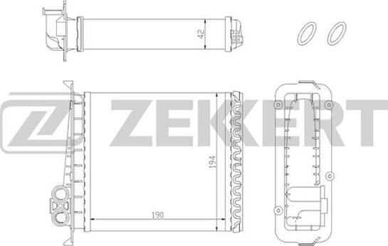 Zekkert MK-5023 - Scambiatore calore, Riscaldamento abitacolo autozon.pro